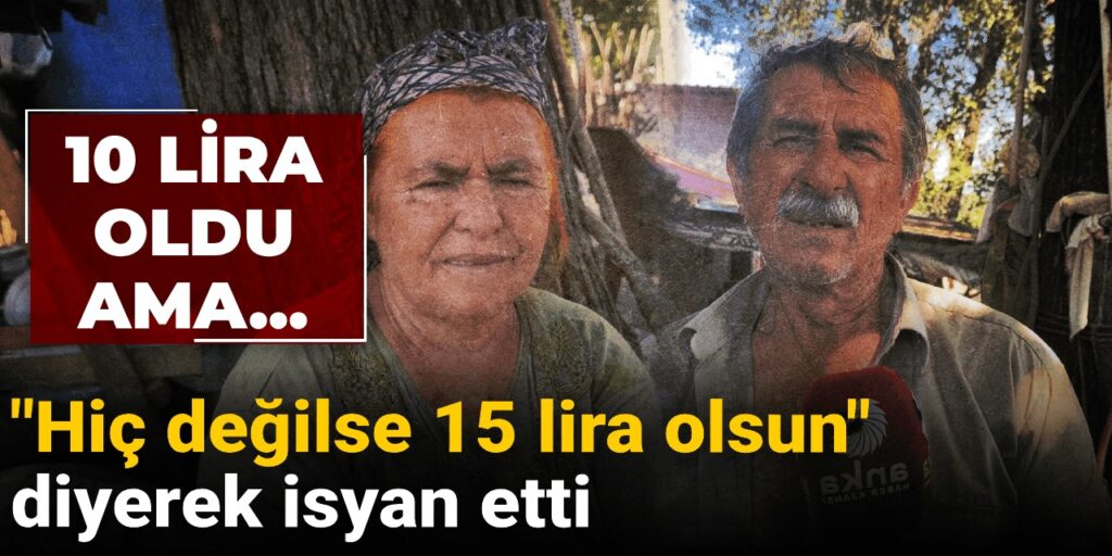 10 lira oldu ama hic degilse 15 lira olsun diyerek isyan etti BbJBjMhk