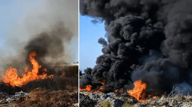 antalyada cop ve molozlarin oldugu alanda cikan yangin sonduruldu VROGvA9Q