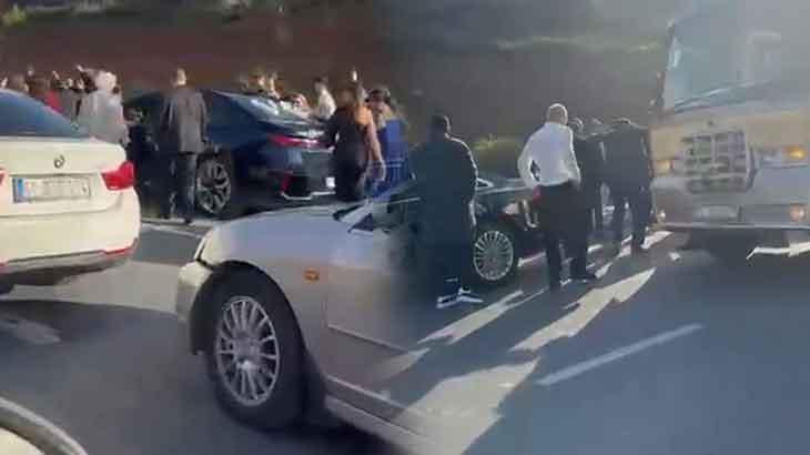 istanbulda dugun konvoyun durdurup yolun ortasinda horon oynadilar q48UuOhR.jpg